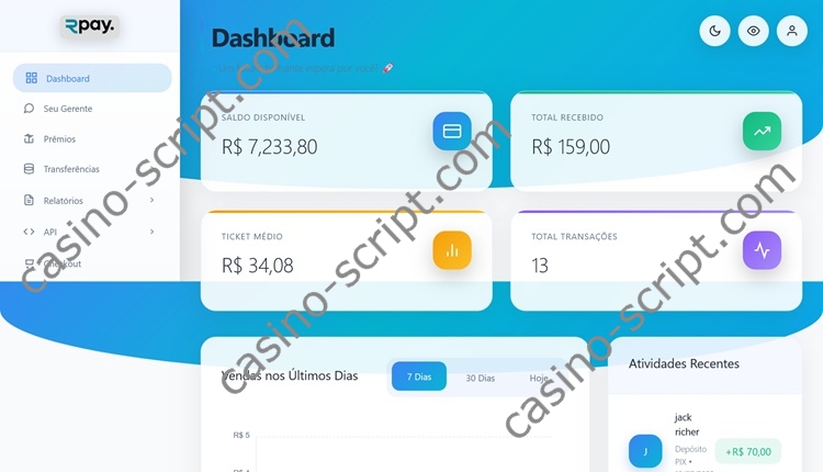 pix payment gateway casino management system