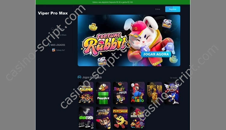 viper pro max online casino source code